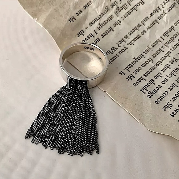 STERLING SILVER TASSEL RING - Picture 7 of 11